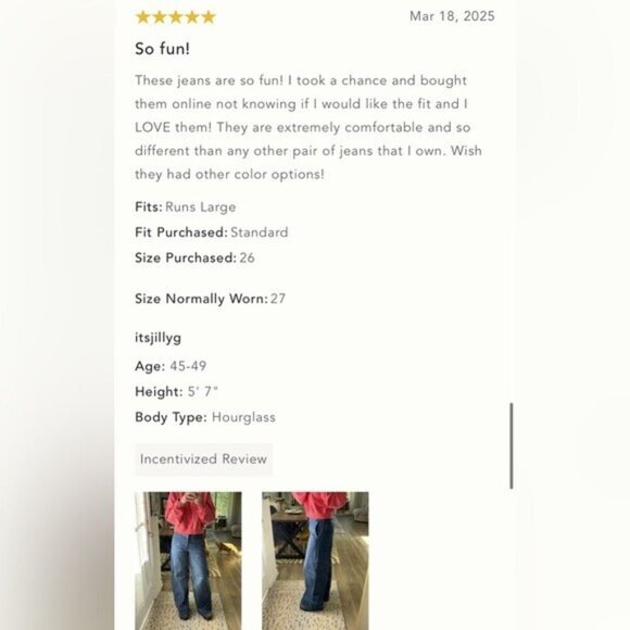 NWT Size 28 - Pilcro Full Curve High-Rise Wide-Leg Jeans - Picture 9 of 16